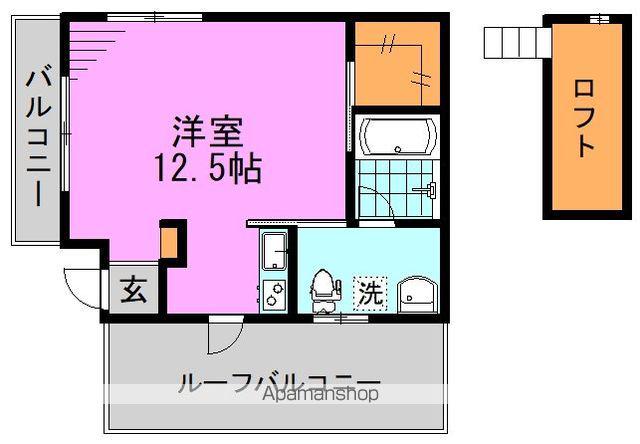 S131(ワンルーム/3階)の間取り写真