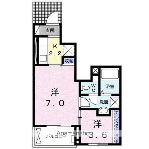 高松琴平電鉄志度線 沖松島駅 徒歩2分 3階建 築8年(1K/1階)の間取り写真