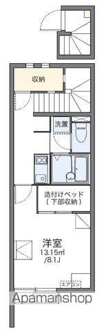 レオネクストキララⅡ(1K/2階)の間取り写真