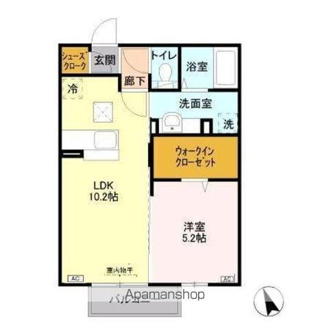 サニーコーポ(1LDK/1階)の間取り写真