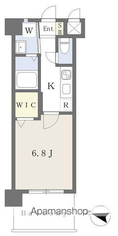 ギャラクシー香椎駅前(1K/2階)の間取り写真