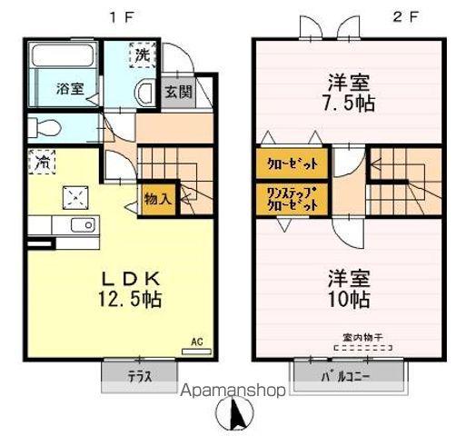 リッツ・ハーヴェスト　Ｂ棟(2LDK)の間取り写真