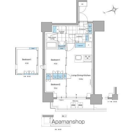 ルフォンプログレ本郷三丁目(2LDK/6階)の間取り写真