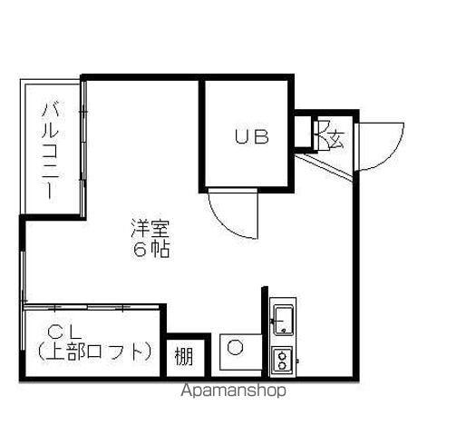 ポッキーハウス品川町(ワンルーム/3階)の間取り写真