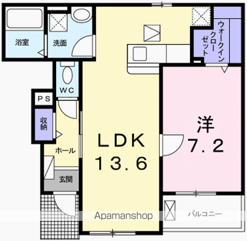 PRIMASTELLAⅡ(1LDK/1階)の間取り写真
