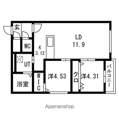 AYA 23(2LDK/3階)の間取り写真