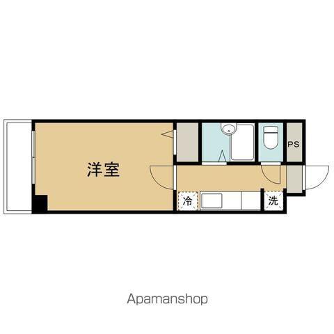 ヴィーヴル(1K/3階)の間取り写真