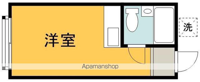 新調布ハイツB号館(ワンルーム/1階)の間取り写真