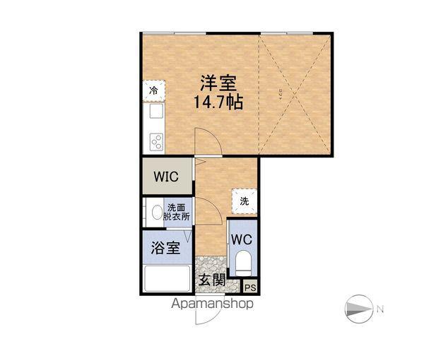 ORIGAMIⅡ(ワンルーム/2階)の間取り写真