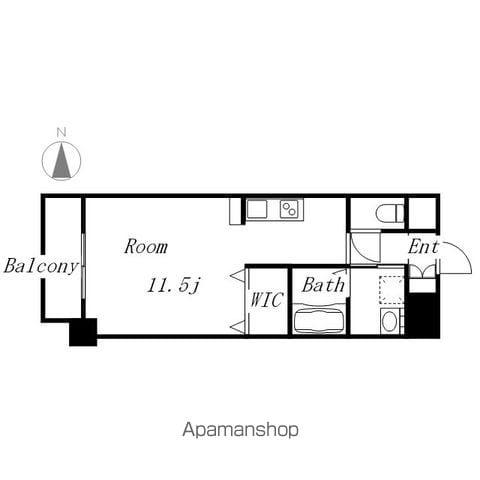CASONE ASSO(ワンルーム/10階)の間取り写真