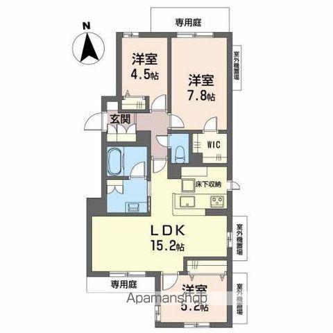 シャーメゾンナカナカ(3LDK/1階)の間取り写真