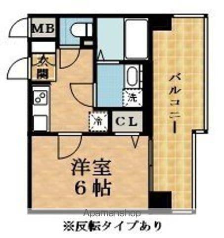 エスリードレジデンス梅田グランゲート(1K/15階)の間取り写真