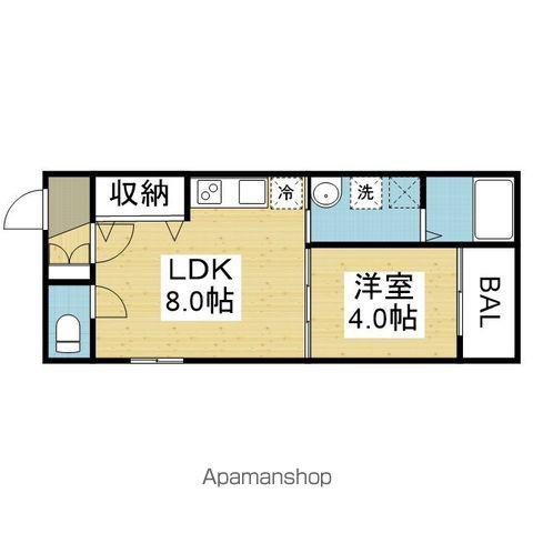 CINQ南巽(1LDK/3階)の間取り写真