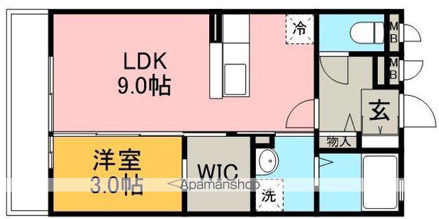 グランドゥール(1LDK/3階)の間取り写真