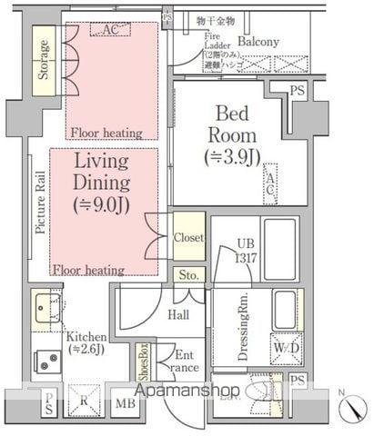 バウスステージ南青山(1LDK/2階)の間取り写真