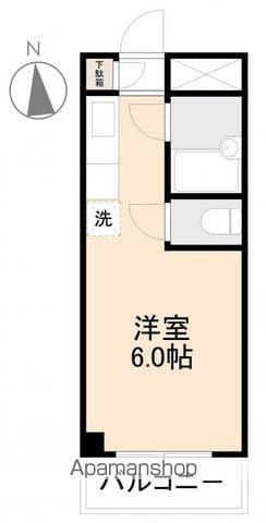 コーポ川添(ワンルーム/4階)の間取り写真