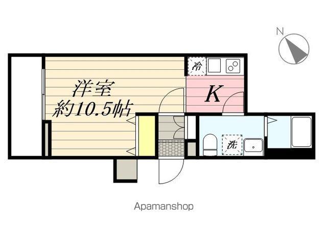 GENOVIA桜上水SKYGARDEN(1K/4階)の間取り写真