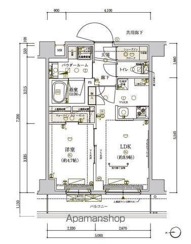 メインステージ東武練馬(1LDK/2階)の間取り写真