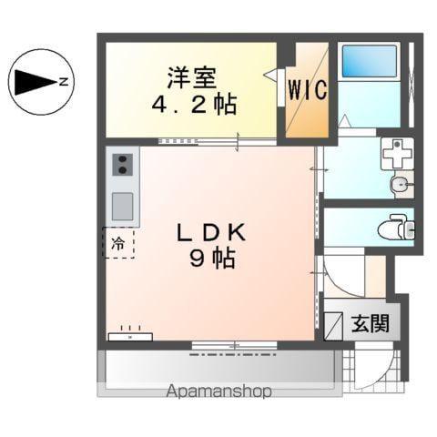 ボヌールQ2(1LDK/1階)の間取り写真