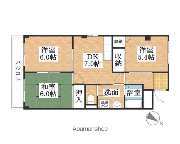 アザレア宮前(3DK/3階)の間取り写真