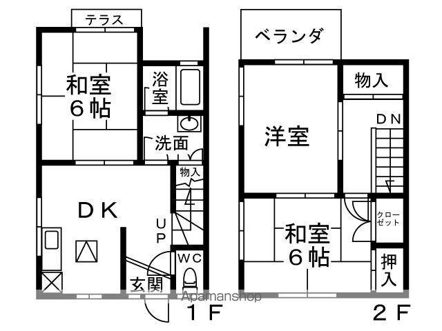 タウンK(3DK)の間取り写真