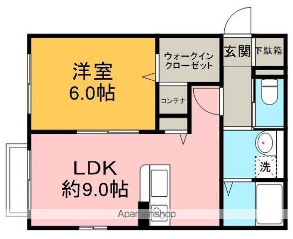 シャルマン月吉(1LDK/2階)の間取り写真