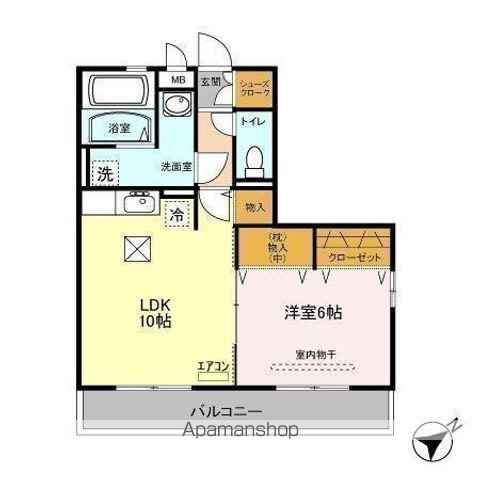 メゾンα5(1LDK/2階)の間取り写真