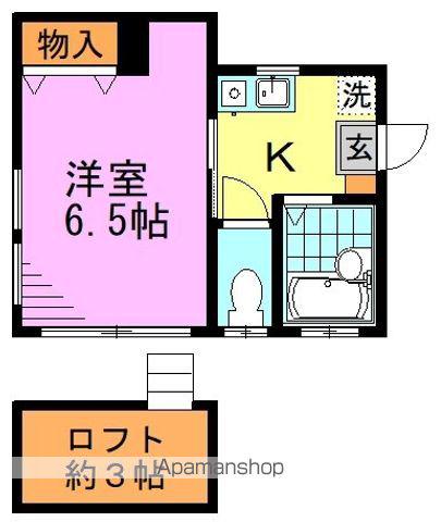 カーサルナ(1K/2階)の間取り写真