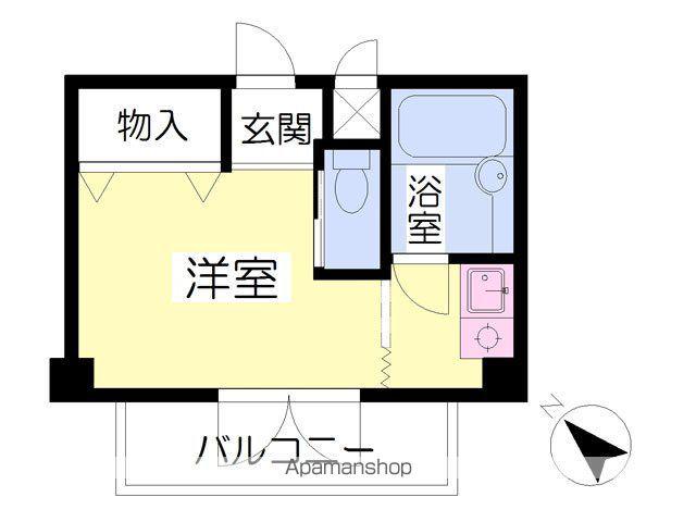 サンプラザベビードール(ワンルーム/3階)の間取り写真