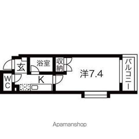 シティライフ覚王山(1K/2階)の間取り写真