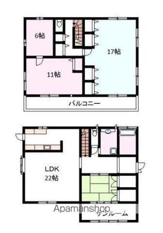 茨城県神栖市 2階建 築32年(4LDK)の間取り写真