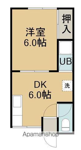 ハイムはちまん(1DK/2階)の間取り写真