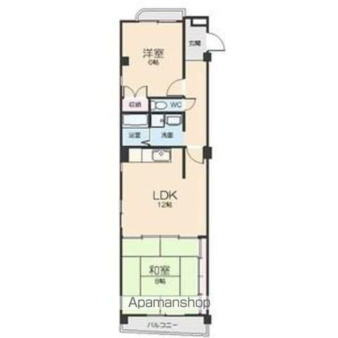 グランヴェル西山(2LDK/2階)の間取り写真