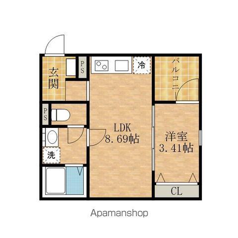 FSTYLE西取石4号館(1LDK/2階)の間取り写真