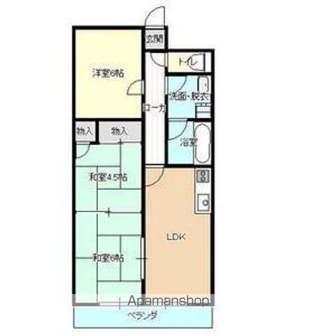 シャトル山手Ⅱ(3LDK/2階)の間取り写真