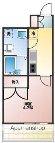 テイジン荻窪スカイレジテル(1K/4階)の間取り写真