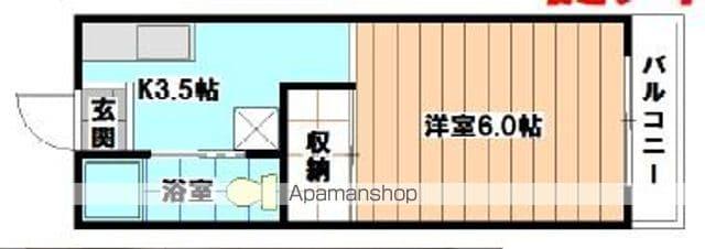 福井コーポ(1K/3階)の間取り写真