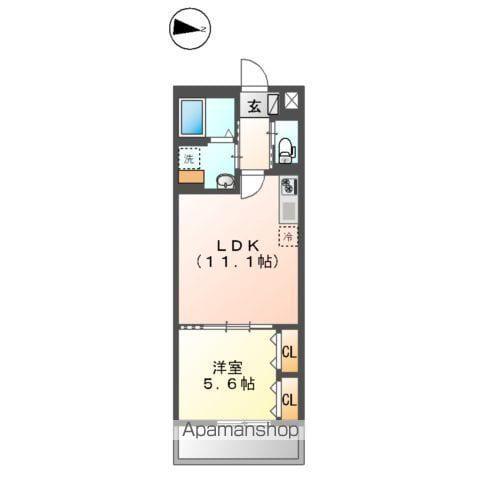 フェリーチェ(1LDK/2階)の間取り写真