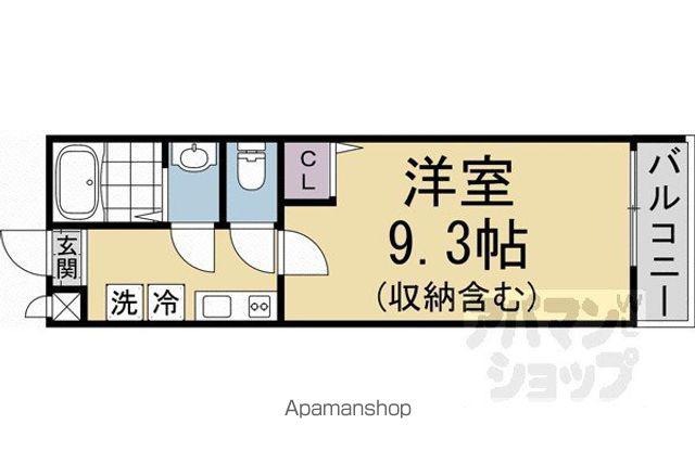 イーストコート東山(1K/2階)の間取り写真