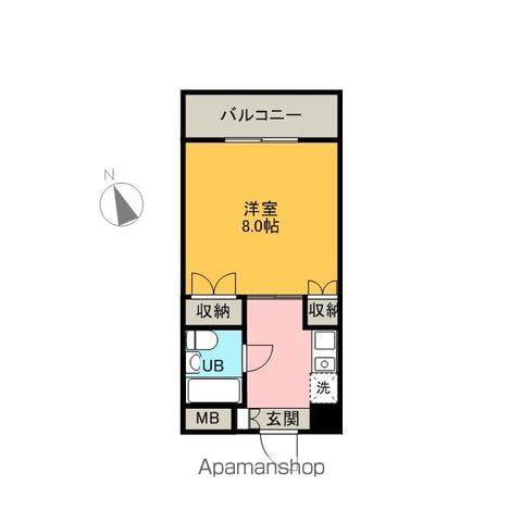 山市ビル(1K/3階)の間取り写真