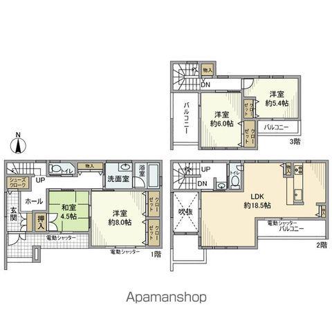 名古屋市名城線 茶屋ケ坂駅 徒歩16分 3階建 築8年(4LDK)の間取り写真