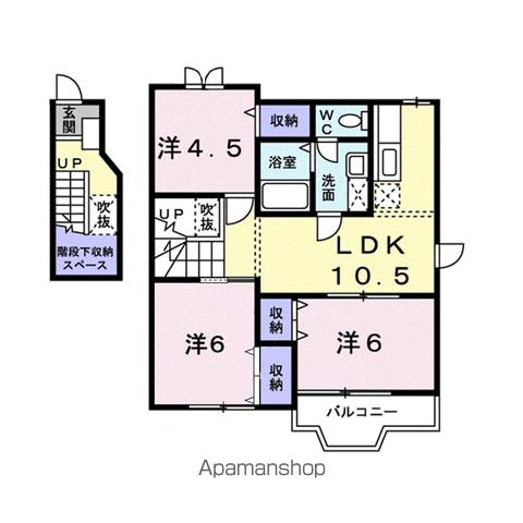 エクセレンスA(3LDK/2階)の間取り写真
