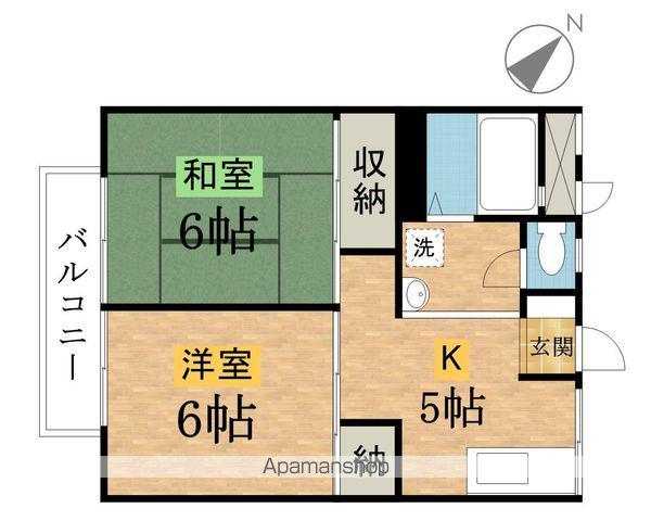 エスポワールときわ(2K/2階)の間取り写真