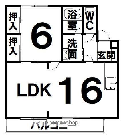 キャスタールーム(1LDK/3階)の間取り写真