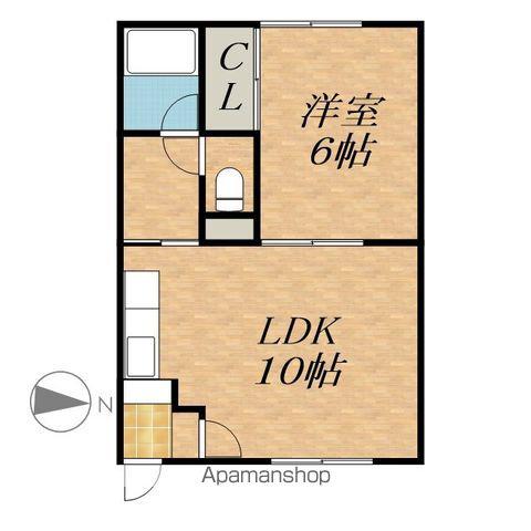 11条ハイツ(1LDK/1階)の間取り写真
