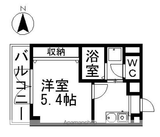 エスペランサ鶴舞19(1K/4階)の間取り写真