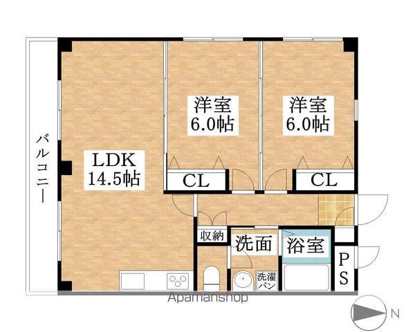 アーバンハイムⅡ(2LDK/3階)の間取り写真