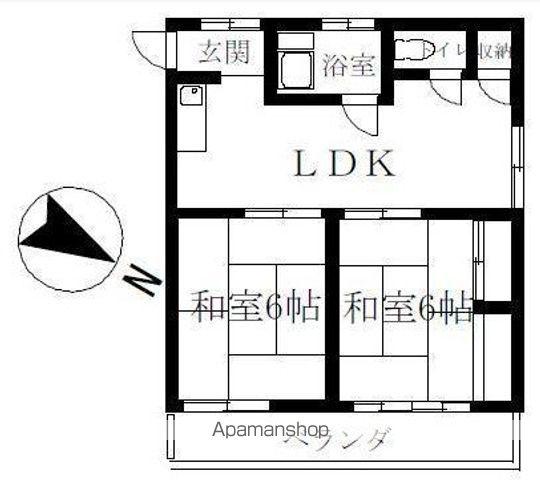 スリービーマンション(2LDK/4階)の間取り写真