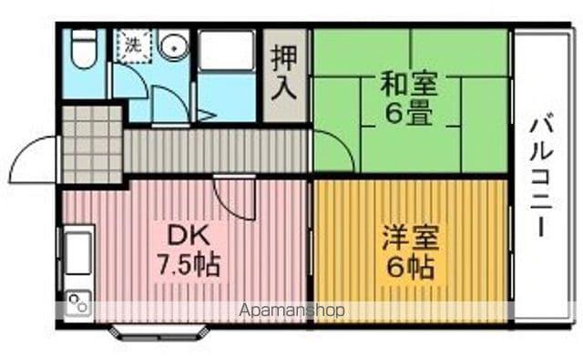 セランジュ豊中(2DK/4階)の間取り写真