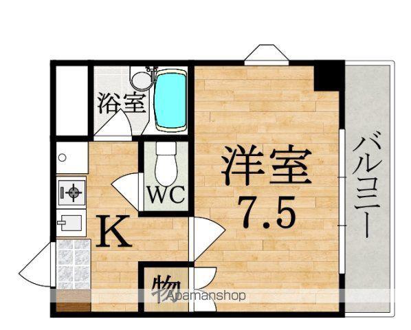MSCOURT奈良町(1K/3階)の間取り写真